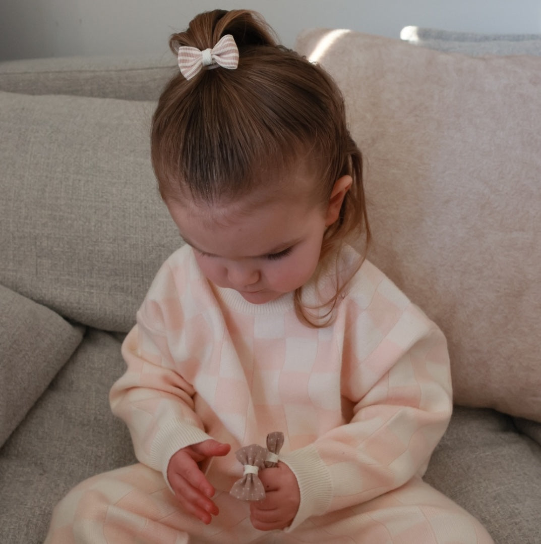 10 Piece Hair Tie Bow Set - Dainty Neutrals