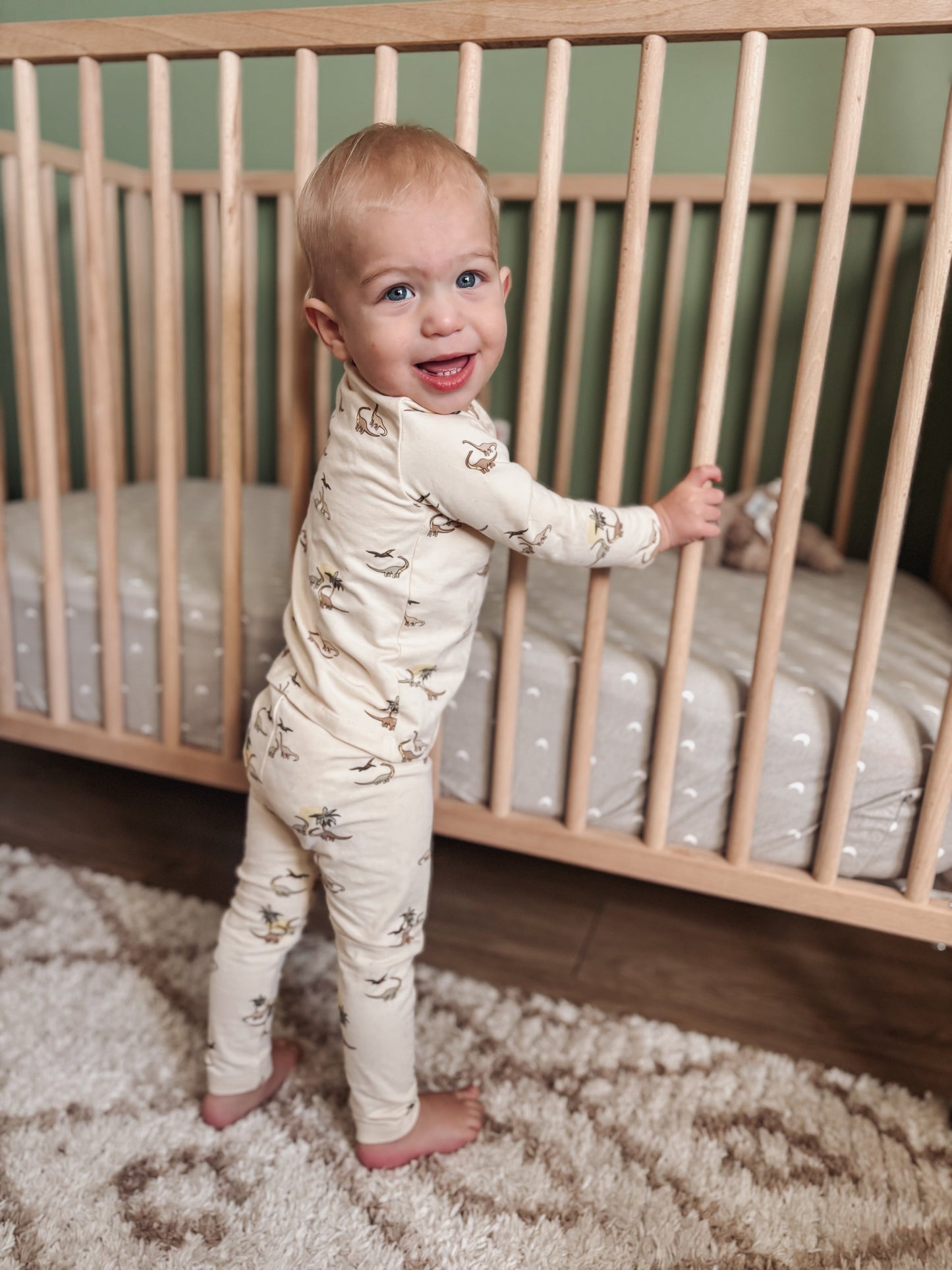 Long Sleeve Pajamas - Dino Print
