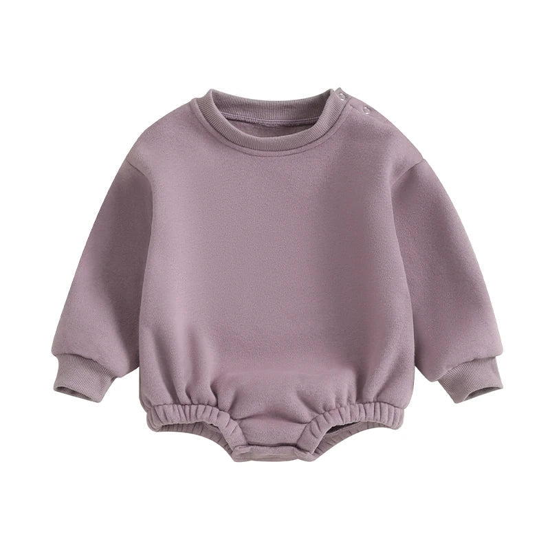 Fleece Lined Bubble Romper Sweatshirt