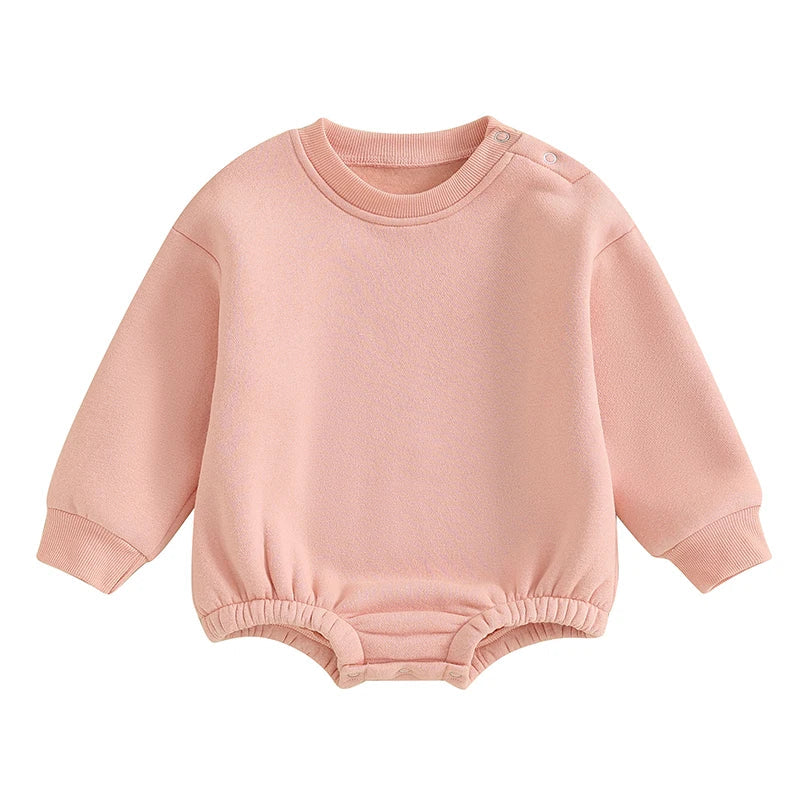 Fleece Lined Bubble Romper Sweatshirt