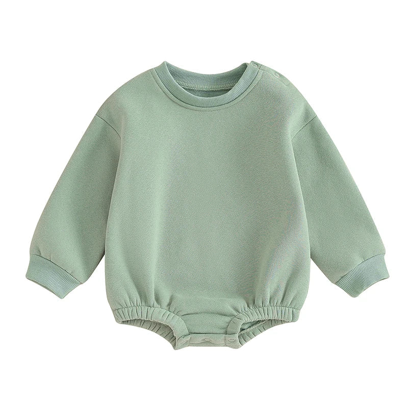 Fleece Lined Bubble Romper Sweatshirt