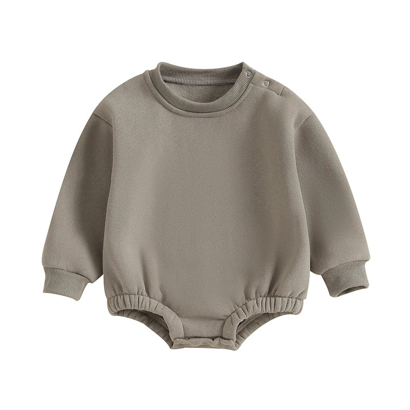 Fleece Lined Bubble Romper Sweatshirt