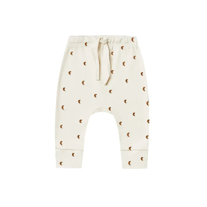 Basic Long Sleeve Onesie & Pants - Moons