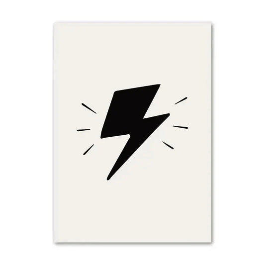 Lightning Bolt Canvas Wall Print