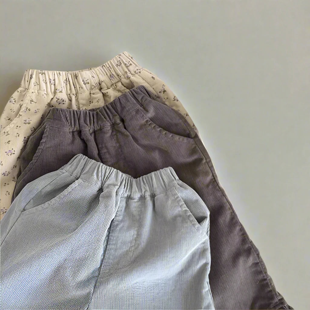 Corduroy Ruffle Cuff Pants