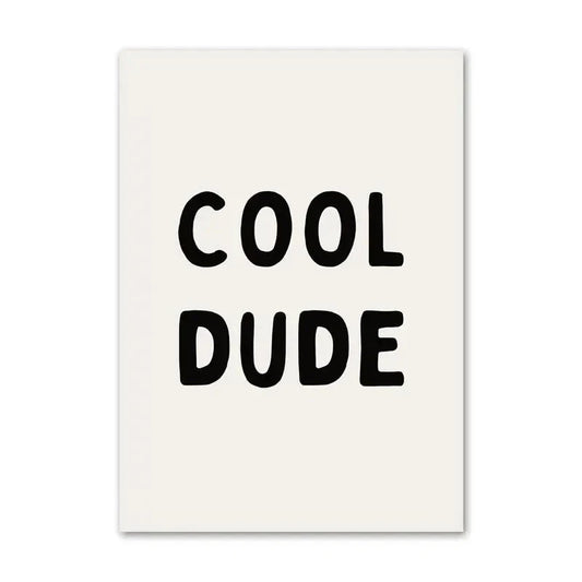 Cool Dude Canvas Wall Print