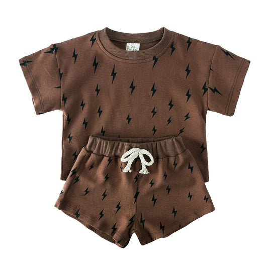 T-shirt + Shorts Set - Bolt Print