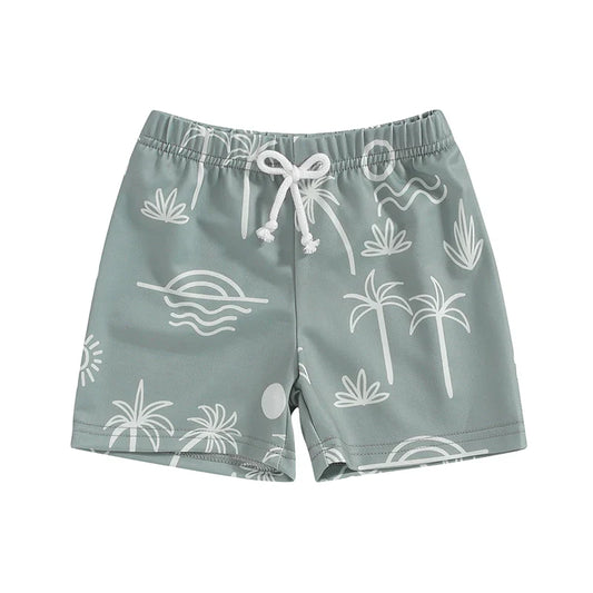 Boy's Palm Beach Swim Trunks in Sage