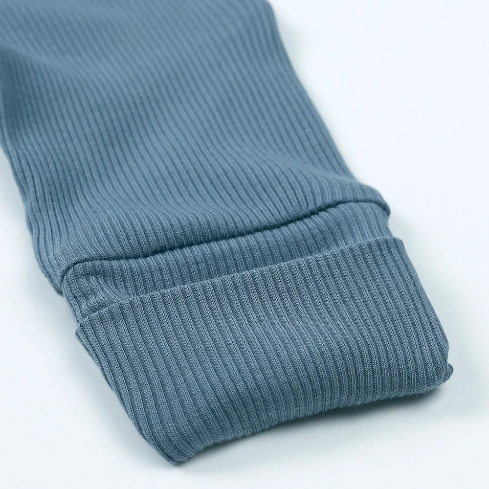Bamboo Ribbed Onesie - Blue