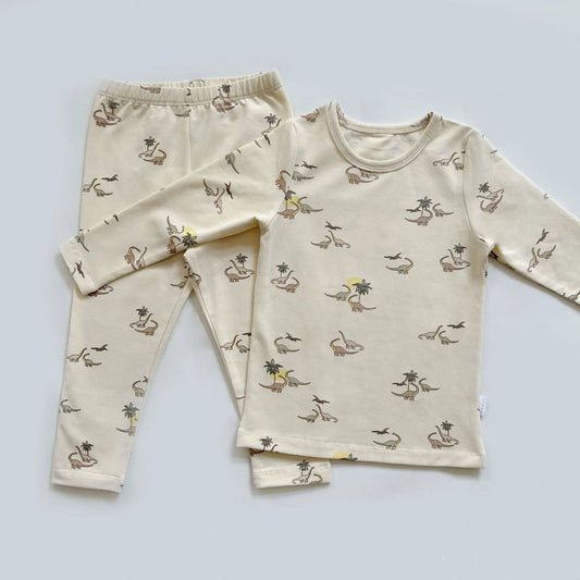 Long Sleeve Pajamas - Dino Print