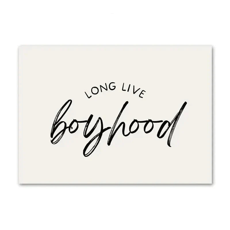 Long Live Boyhood Canvas Wall Print