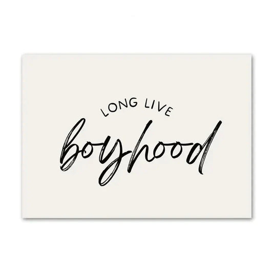 Long Live Boyhood Canvas Wall Print