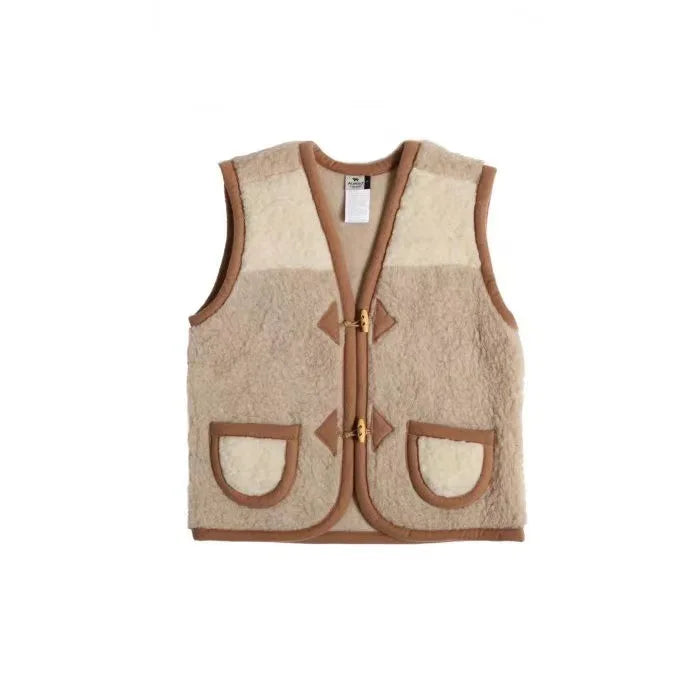 Cozy Wool Knit Two-Toned Vest