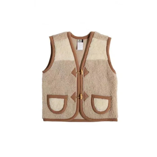 Cozy Wool Knit Two-Toned Vest