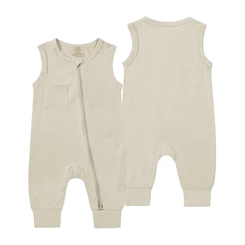 Bamboo Sleeveless Onesie - Oat