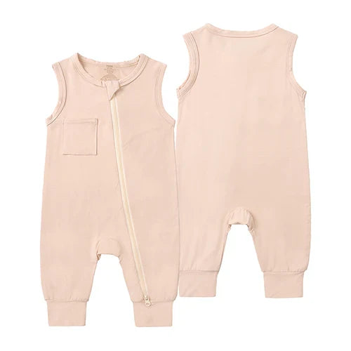Bamboo Sleeveless Onesie - Cream