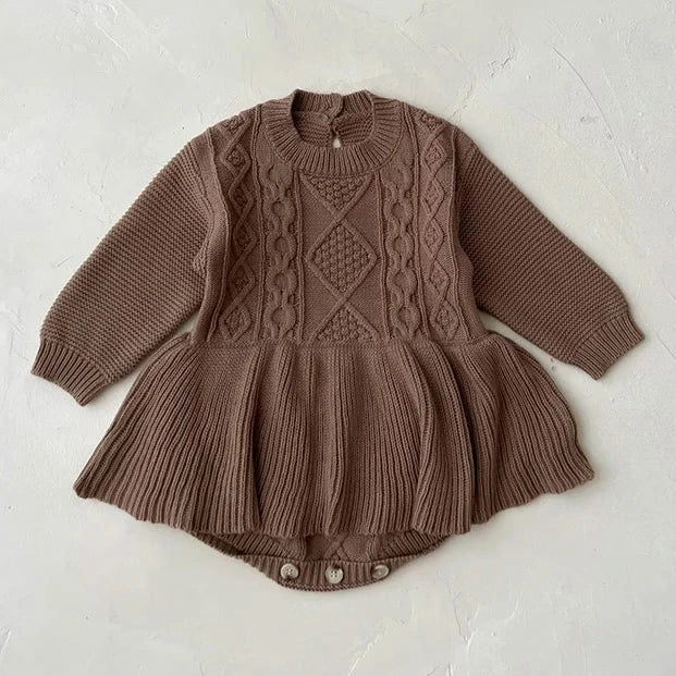 Cable Knit Romper Dress