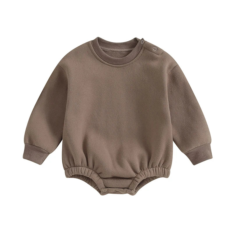 Fleece Lined Bubble Romper Sweatshirt