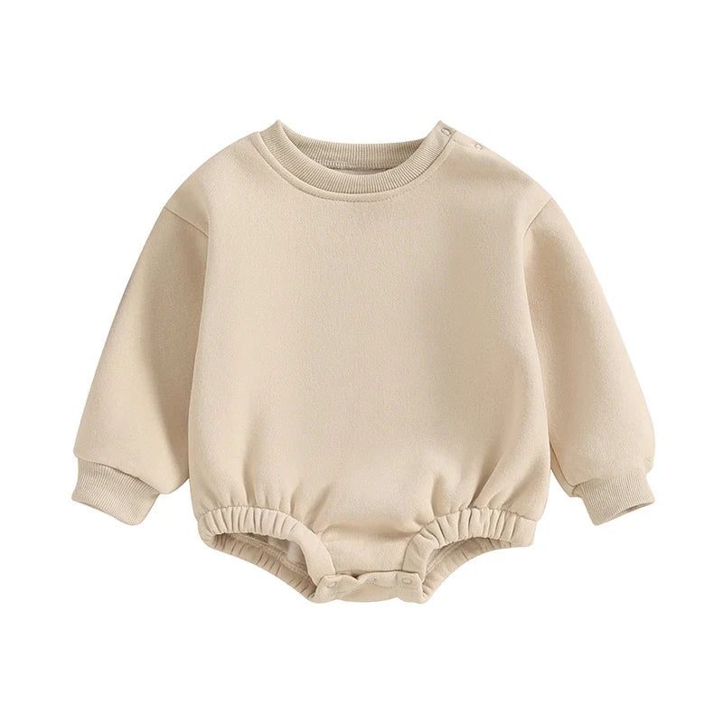 Fleece Lined Bubble Romper Sweatshirt