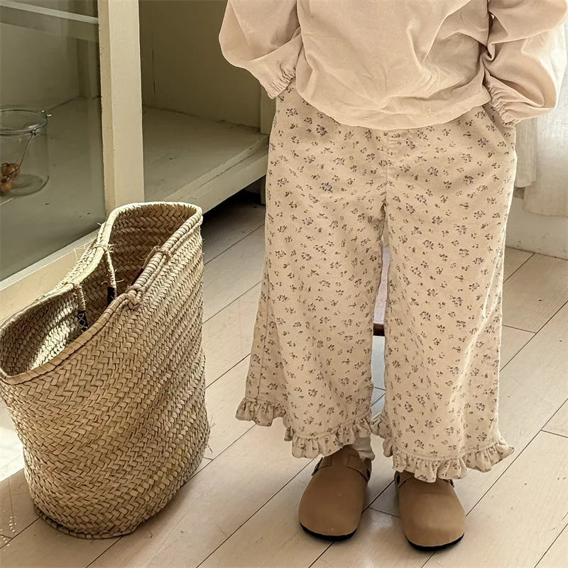 Corduroy Ruffle Cuff Pants
