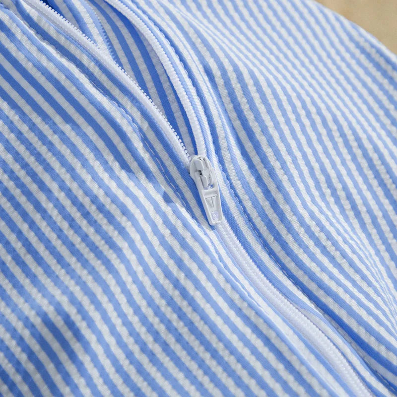 Hamptons Striped Zip-Up Swimsuit & Sun Hat Set