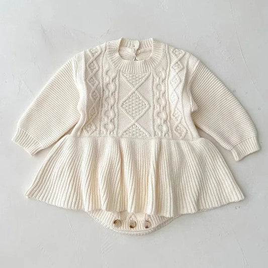 Cable Knit Romper Dress