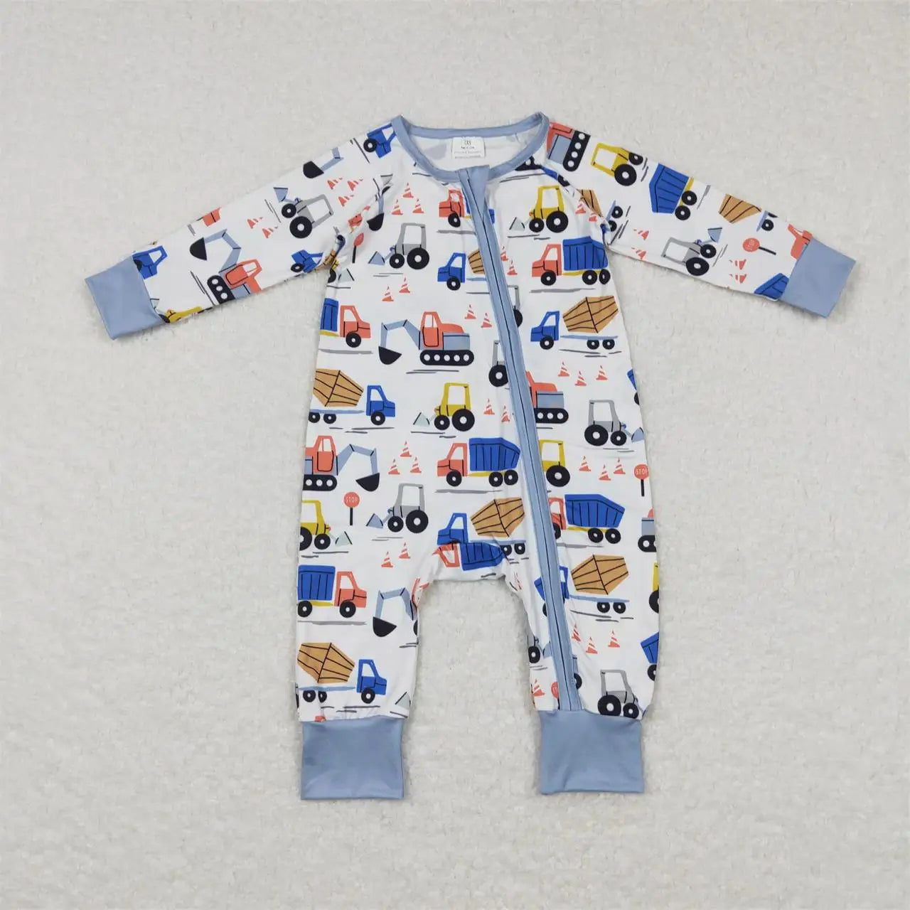 Truck Print Zippered Onesie