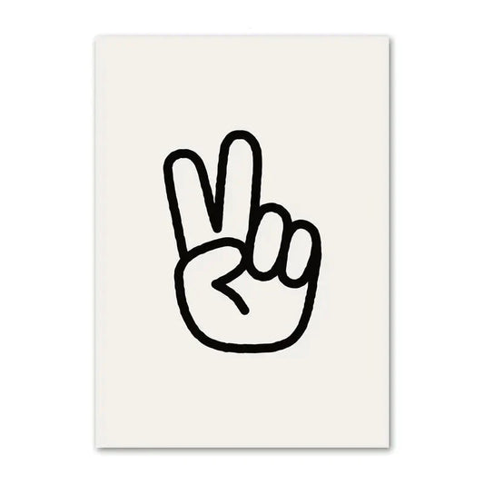 Peace Sign Canvas Wall Print