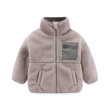 Fleece Pocket Zip Up Sweater
