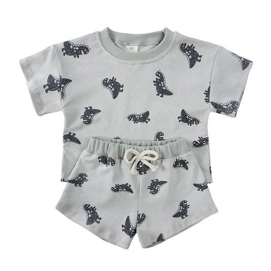 T-shirt + Shorts Set - Dino Print