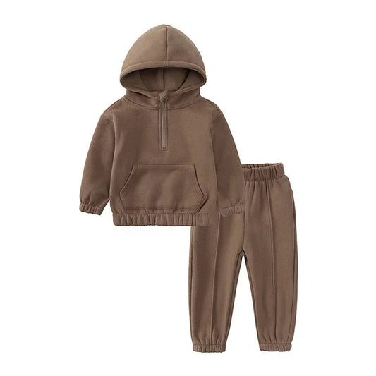 1/4 Zip Hoodie & Sweatpants Lounge Set