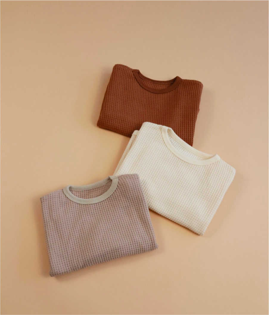 Waffle Knit Long Sleeve