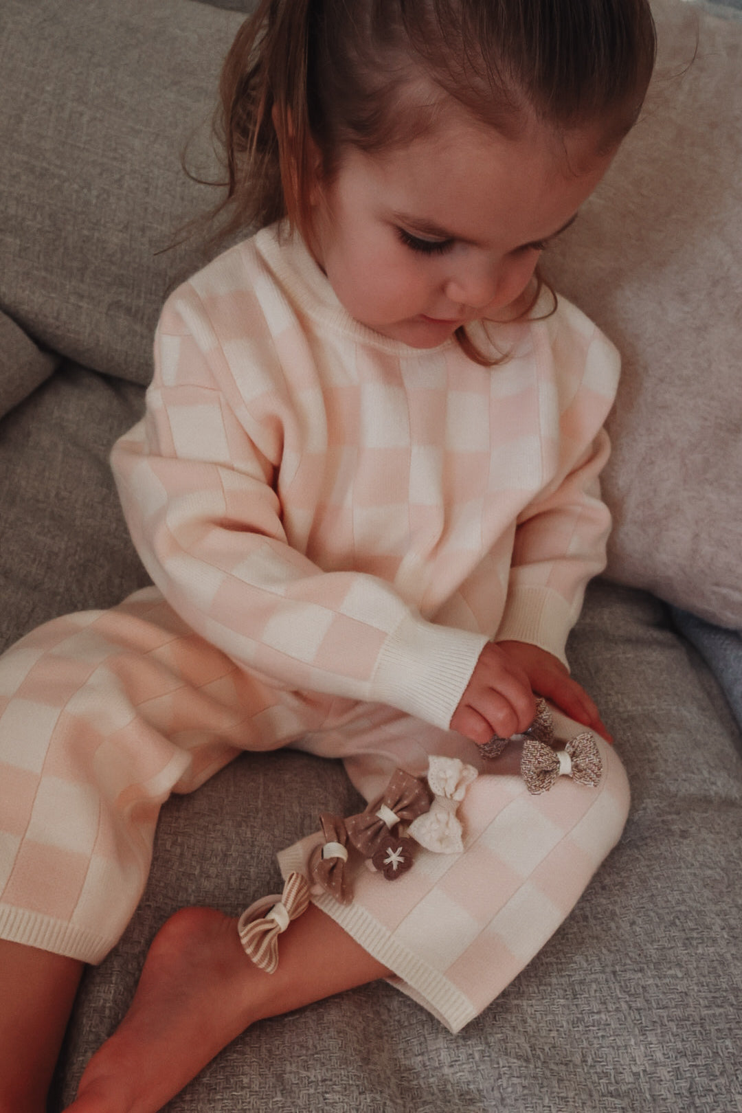 10 Piece Hair Tie Bow Set - Dainty Neutrals
