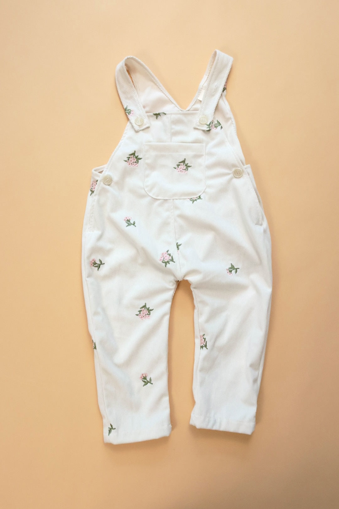 Floral Corduroy Overalls