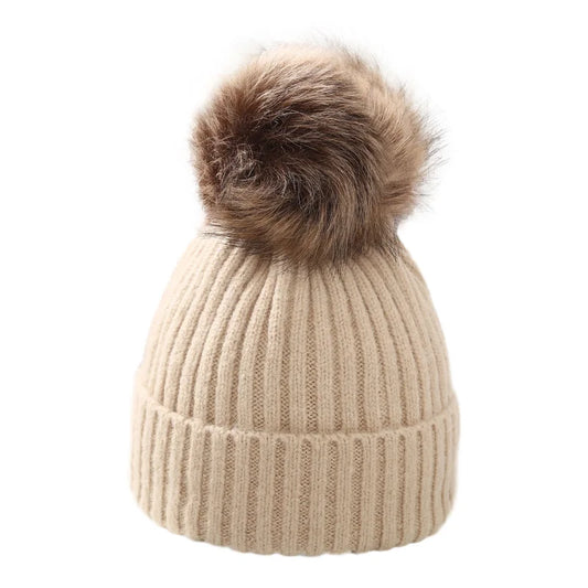 Knitted PomPom Hat