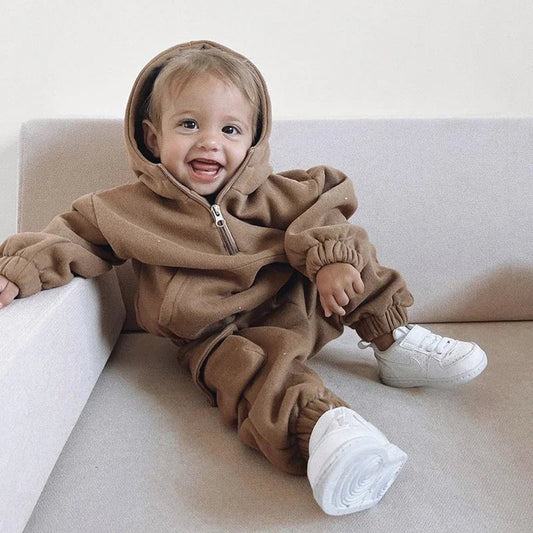 1/4 Zip Hoodie & Sweatpants Lounge Set