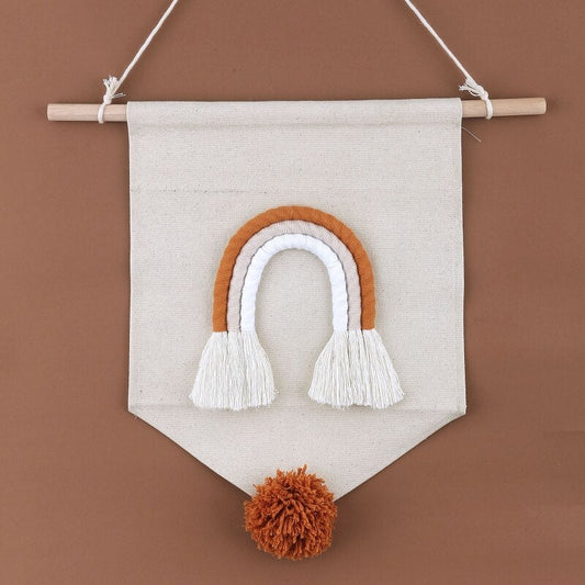 Canvas Rope Rainbow Wall Hanging