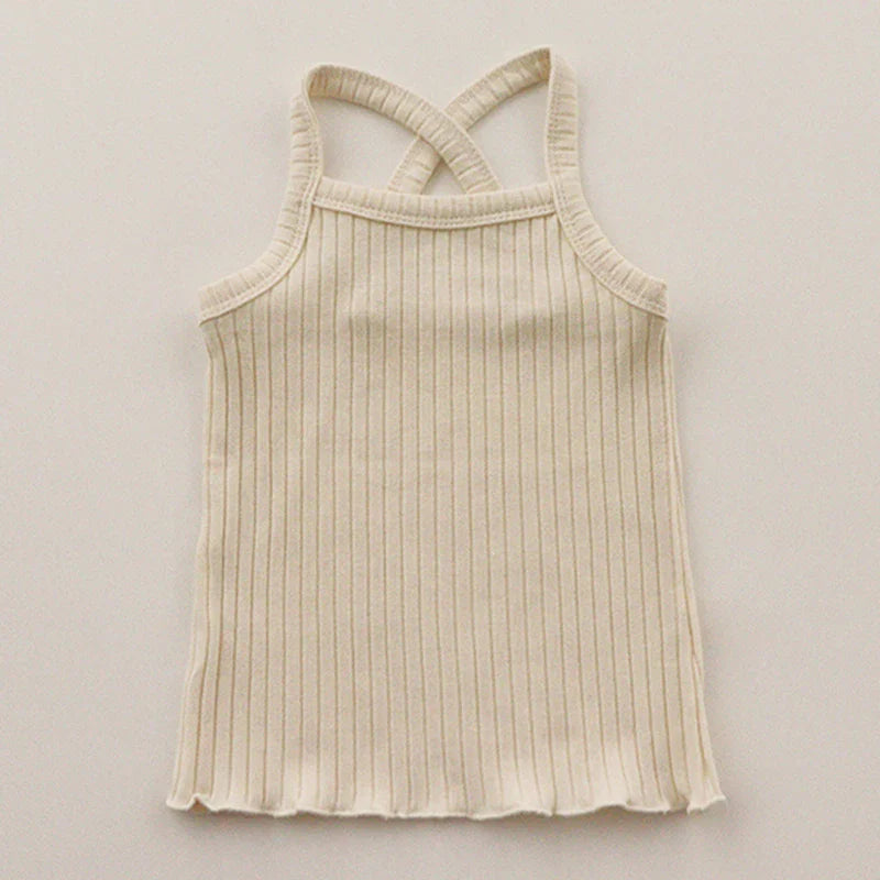Basic Crossback Ribbed Tank & Shorts Set