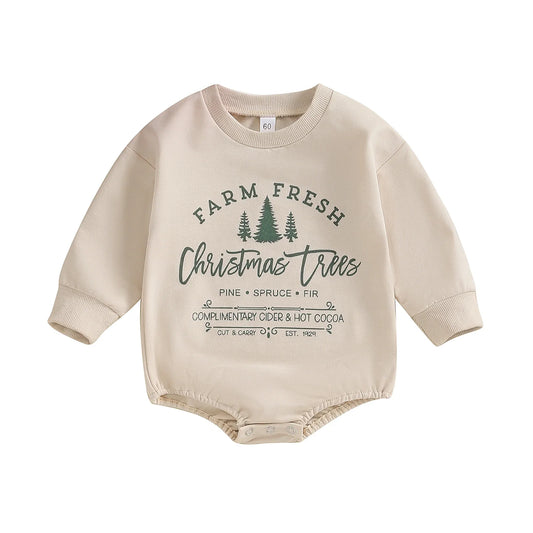 Farm Fresh Christmas Trees Bubble Romper