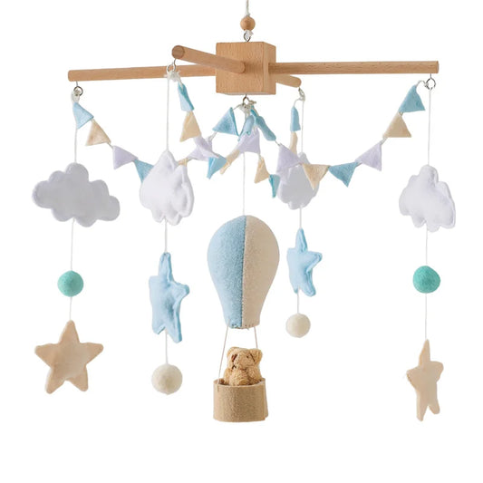 Blue Hot Air Balloon Hanging Mobile