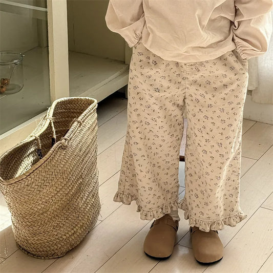 Corduroy Ruffle Cuff Pants