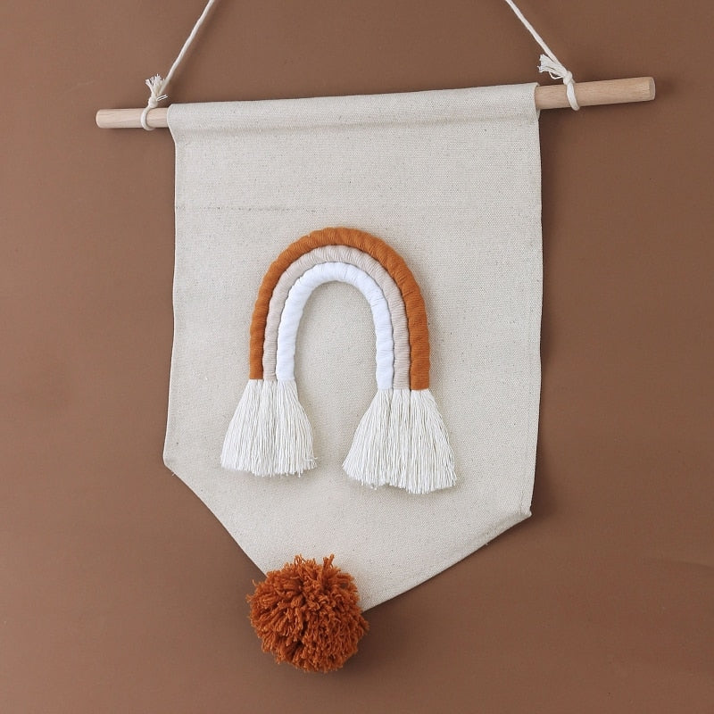 Canvas Rope Rainbow Wall Hanging