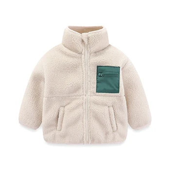 Fleece Pocket Zip Up Sweater