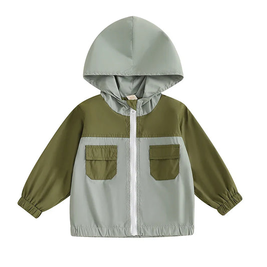 Boys Lightweight Patchwork Windbreaker