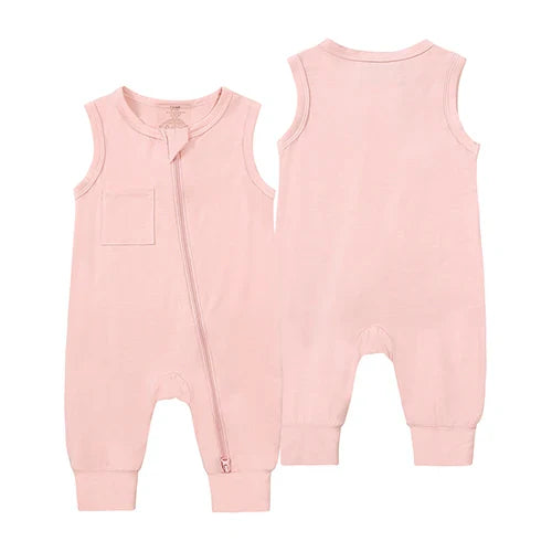 Bamboo Sleeveless Onesie - Pink