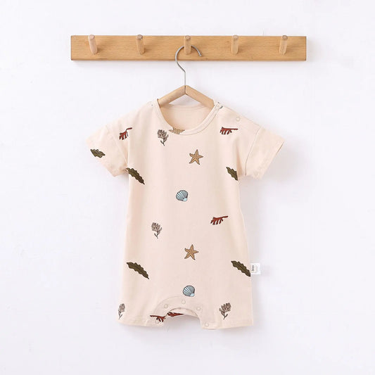 Beach Print Romper Tee