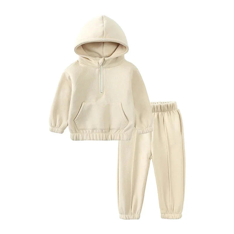 1/4 Zip Hoodie & Sweatpants Lounge Set